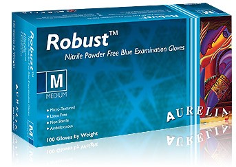 Aurelia® Robust Handschuhe Nitril puderfrei - blau