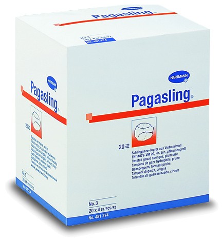 Pagasling® Gr.3 steril - der saugstarke Schlinggazetupfer aus reinem Verbandmull, pflaumengross