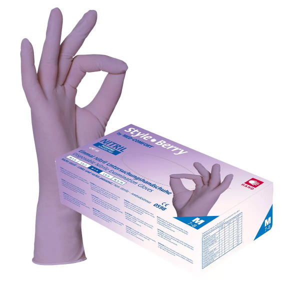 Style Berry Handschuhe Nitril lila, Box 100 Stück