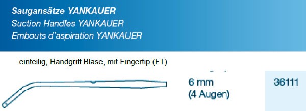 Saugansatz Yankauer FT medium 6 mm 