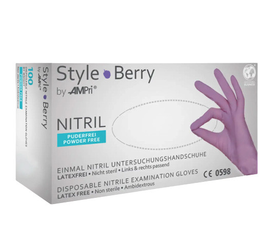 Style Berry Handschuhe Nitril lila, Box 100 Stück