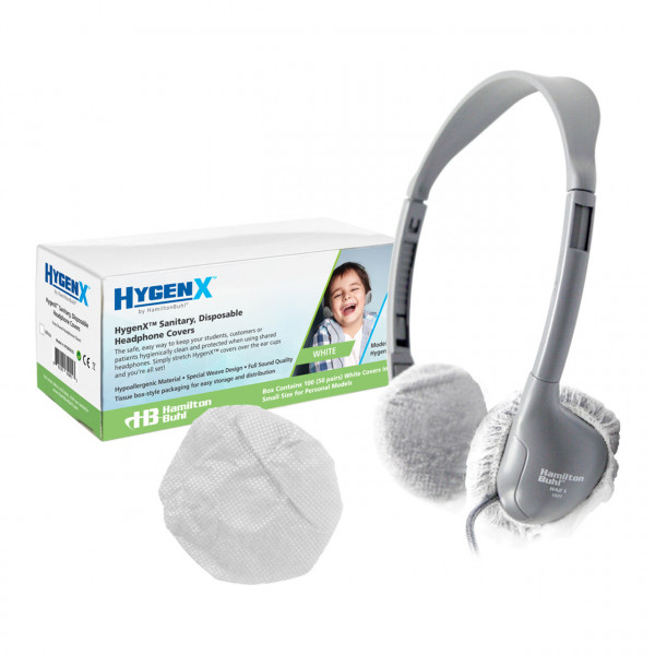 HygenX25 6cm Kopfhörer Hygieneschutz Vlies Premium Spenderbox, 100St. Beispiel; Lieferung ohne Kopfhörer
