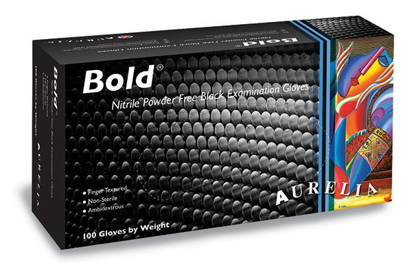 Aurelia® Bold™ Handschuhe Premium Nitril schwarz, Box 100 Stück