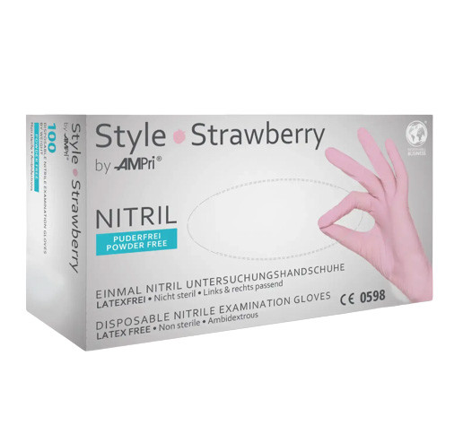 Style Strawberry Handschuhe Nitril rosa